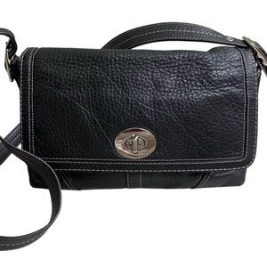Coach Hampton Pebbled Leather Shoulder Crossbody vintage bag